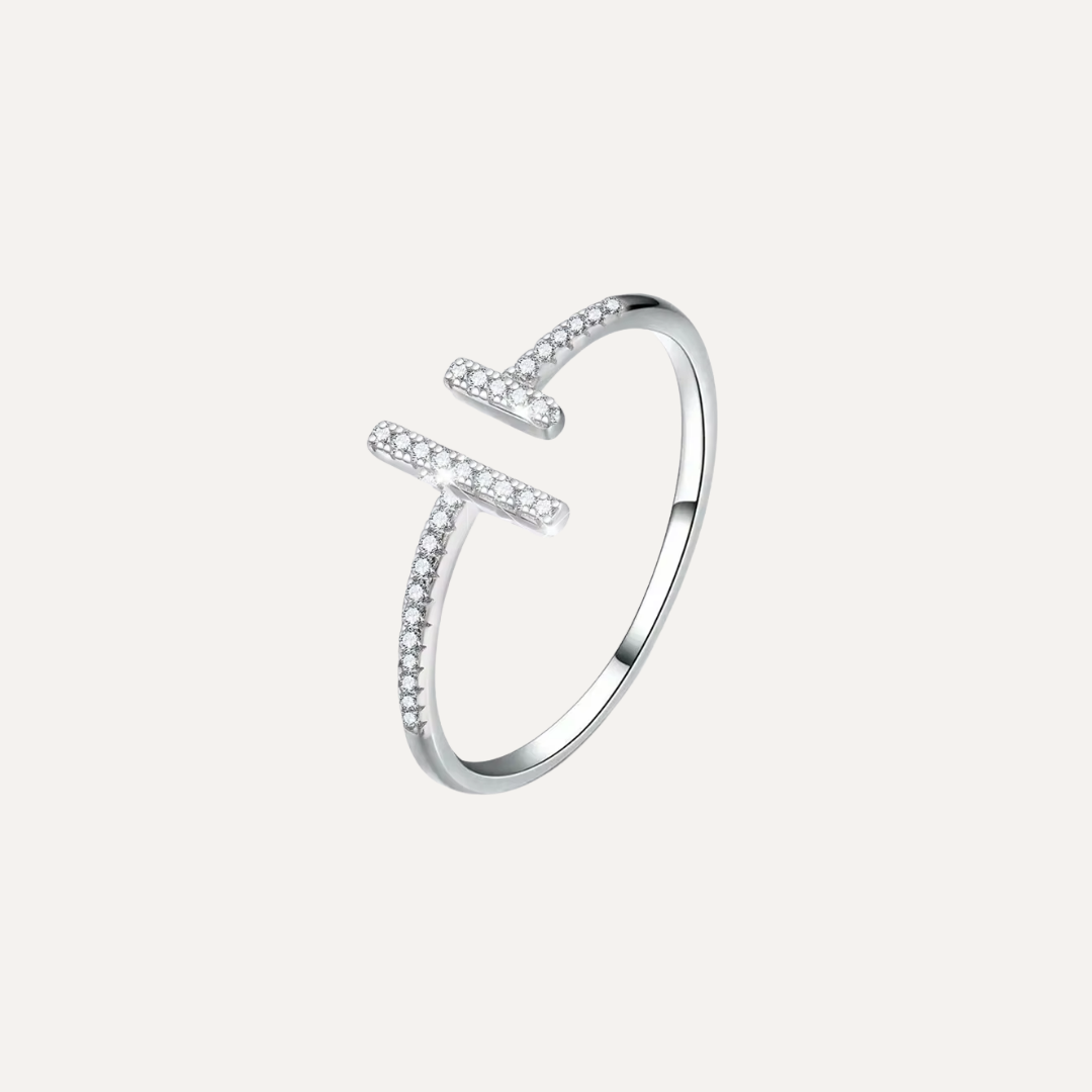 T Silver Ring