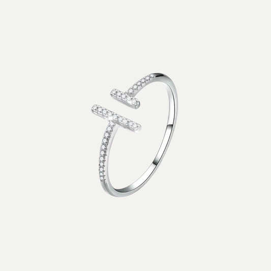 T Silver Ring