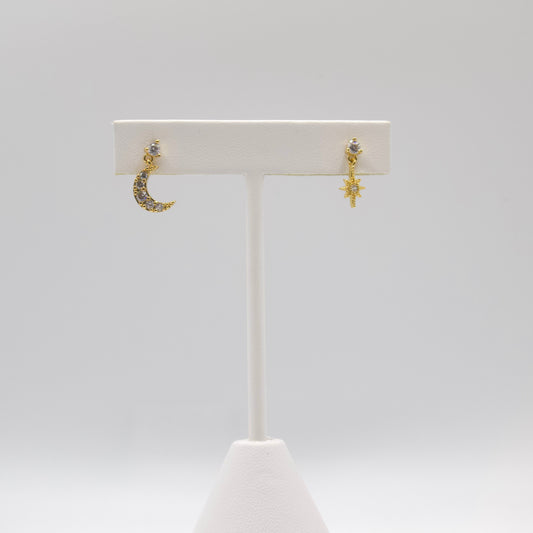 Moon-Star Earring