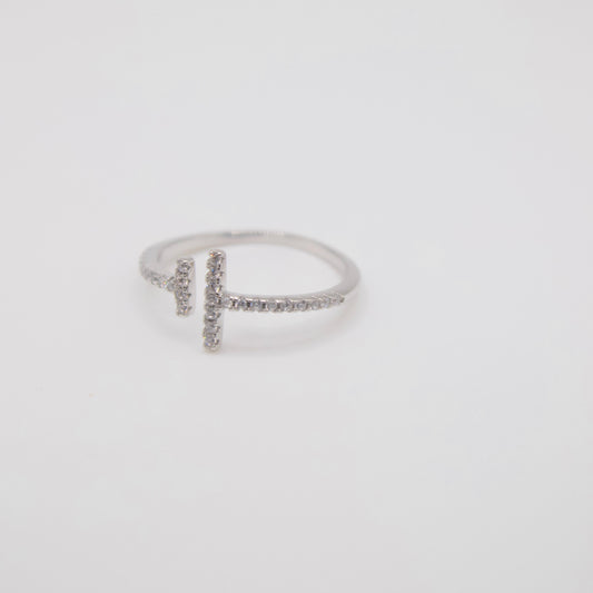 T Silver Ring